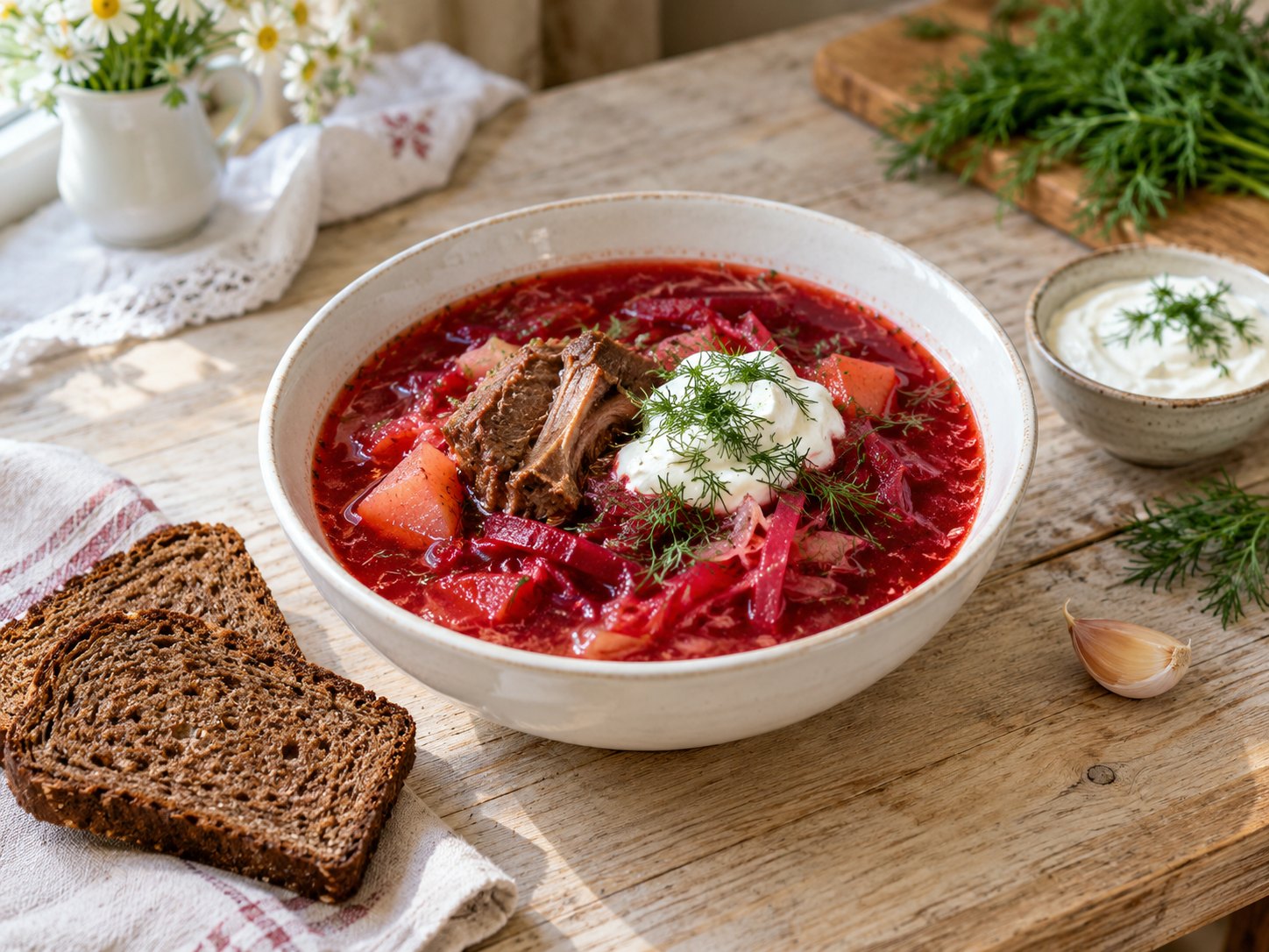 Классический борщ с говядиной